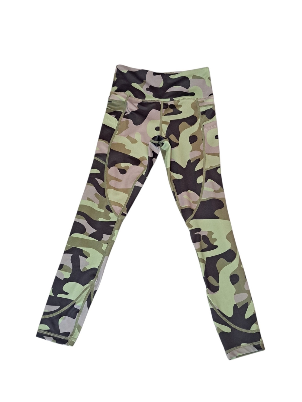 ZYIA Active Women’s Size 2 Camo Leggings Green Black High Rise Athletic